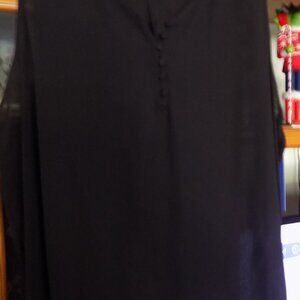 Apt 9 Black Short Sleeve Blouse Size XXL
